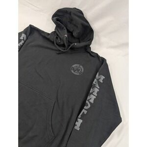Mammoth Mountain California Mens Hoodie Sweatshirt Size L Black Graphic Pullover